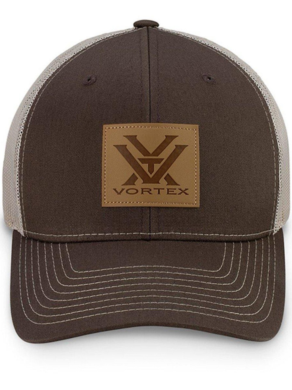 Vortex Brown Mesh-Back Trucker Hat